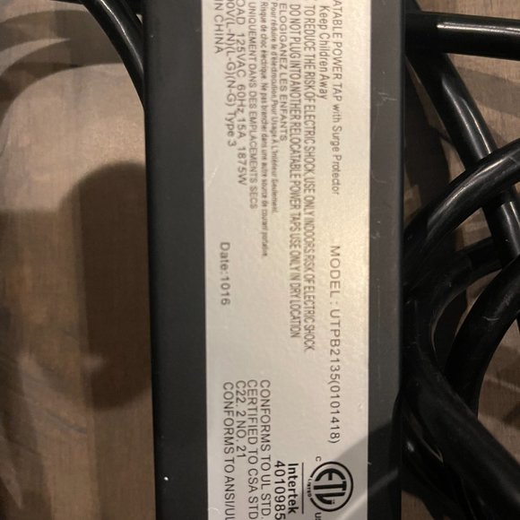 Utilitech UTPB2135 Relocatable Power Tab 6 Outlet 1150 Surge Protector - Picture 4 of 4